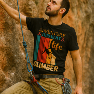 تیشرت طرح سنگ نوردی