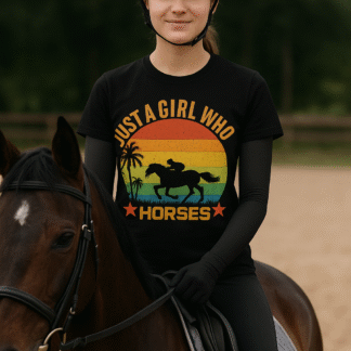 تیشرت طرح اسب سواری
